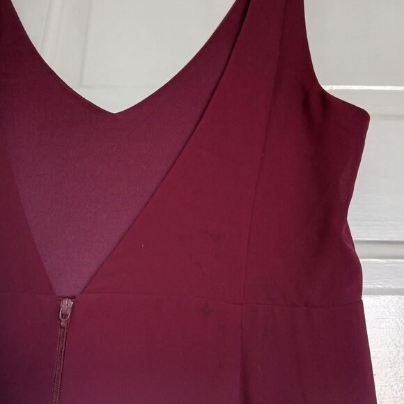 Show Me Your Mumu Jenn Maxi Dress Merlot Fitted Bodice Deep Neckline - Picture 7 of 16